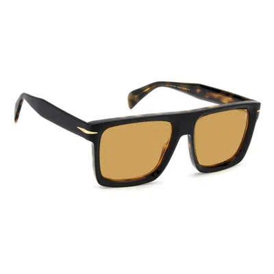 David Beckham Squared Sunglasses Db 7134/s Wr7 In Black