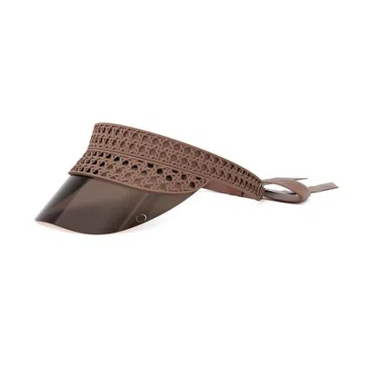 Dior Logo Sun Hat In Brown