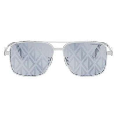 Dior Cd Diamond S9u 58mm Navigator Sunglasses In Metallic