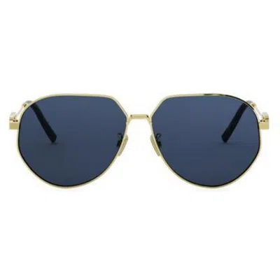 Dior Cd Link A1u Round-frame Silver-tone Sunglasses In Metallic
