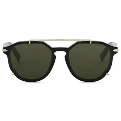 Dior Blacksuit Round Sunglasses, 56mm In Green