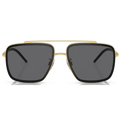 Dolce & Gabbana Square Metal Sunglasses In Gold