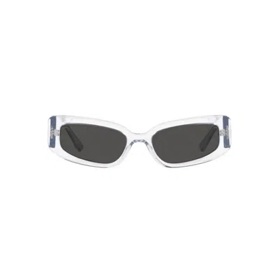 Dolce & Gabbana Dolce  Gabbana Eyewear Rectangular Frame Sunglasses In White