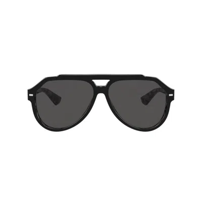 Dolce & Gabbana Sonnenbrille Mit Rundem Gestell In Black