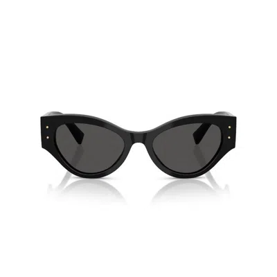Dolce & Gabbana Dg4480f Lace Butterfly Sunglasses In Black