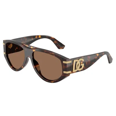 Dolce & Gabbana Dolce&gabbana 57mm Pilot Sunglasses In Brown