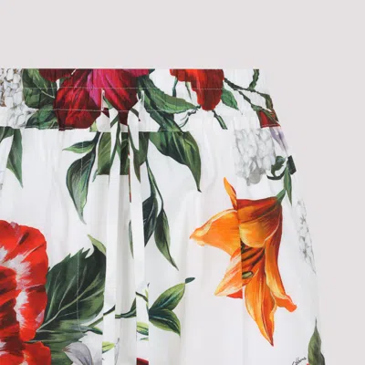 Dolce & Gabbana Elasticated Waist Floral Print Trousers In Multi
