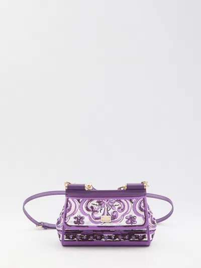 Dolce & Gabbana Multicolour Cotton Leather Shoulder Bags