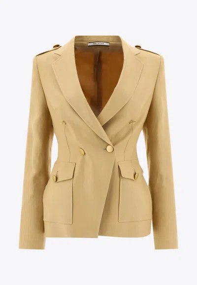 Tagliatore Darlene Double-breasted Linen Blazer