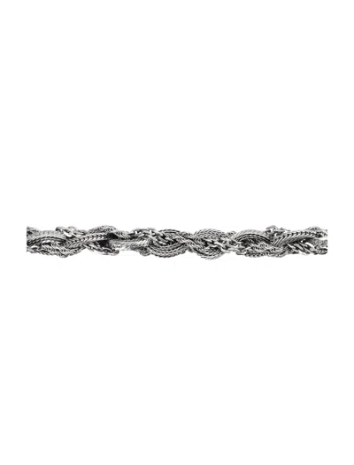 Emanuele Bicocchi Round Braid Medium Bracelet In Metallic