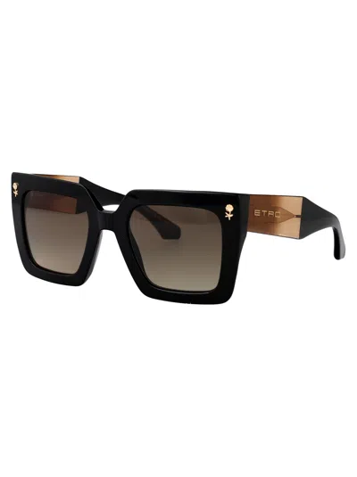 Etro Square-frame Sunglasses In Black