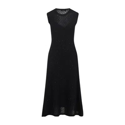 Fabiana Filippi Sleeveless A-line Evening Dress With Subtle Sparkle