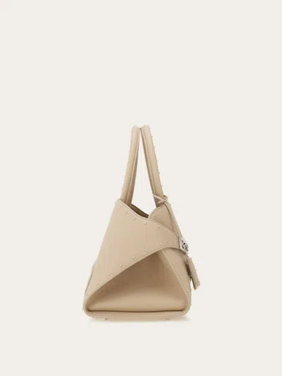 Ferragamo Large Hug Tote With Spike Embellished