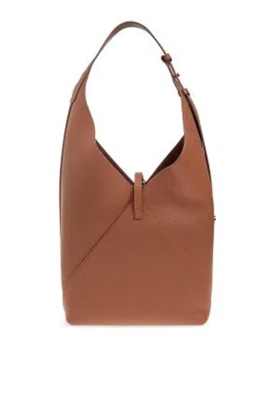 Ferragamo Medium V-shaped Leather Shoulder Bag