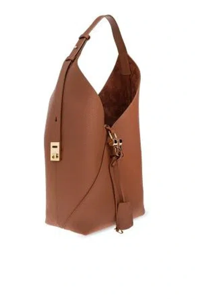 Ferragamo Medium V-shaped Leather Shoulder Bag