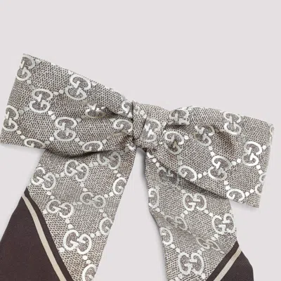 Gucci Gg Silk Jacquard Scrunchies In Neutral