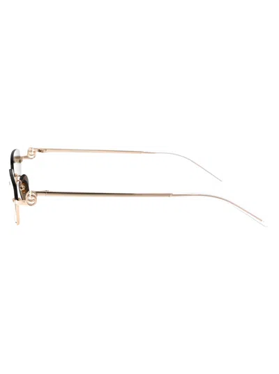 Gucci Gold Gold Brown Acetate Sunglasses In Brown