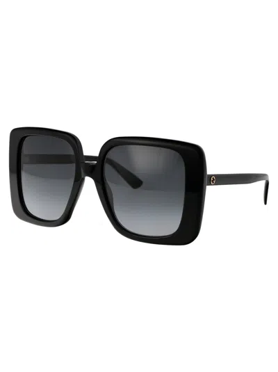 Gucci Grey Square Ladies Sunglasses Gg1314s 001 55 In Black