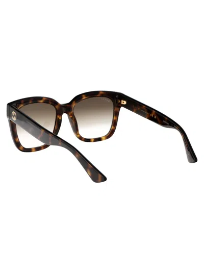 Gucci Brown Gradient Square Ladies Sunglasses Gg1338s 003 54 In Brown