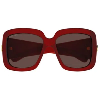 Gucci Womens Red Gc002115 Gg1402s Square-frame Acetate Sunglasses In Red