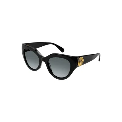 Gucci Gg1408s 001 Butterfly Sunglasses In Black