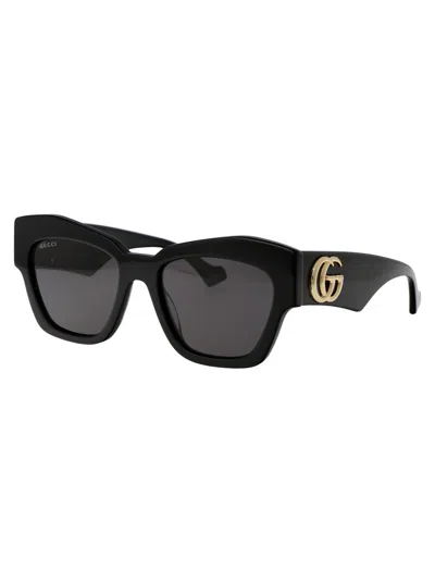 Gucci Eyewear Cat-eye Frame Sunglasses In Black