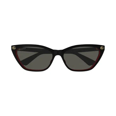 Gucci Grey Cat Eye Ladies Sunglasses Gg1815s 003 58 In Black