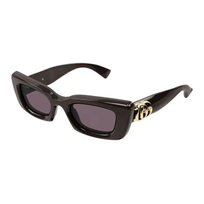 Gucci Gg1827s Brown Sunglasses In Black