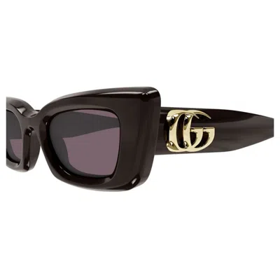 Gucci Gg1827s Brown Sunglasses In Black