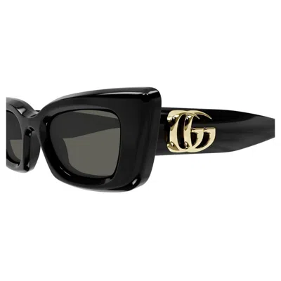 Gucci Grey Cat Eye Ladies Sunglasses Gg1827s 001 49 In Black