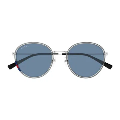 Gucci Round-frame Sunglasses In Metallic