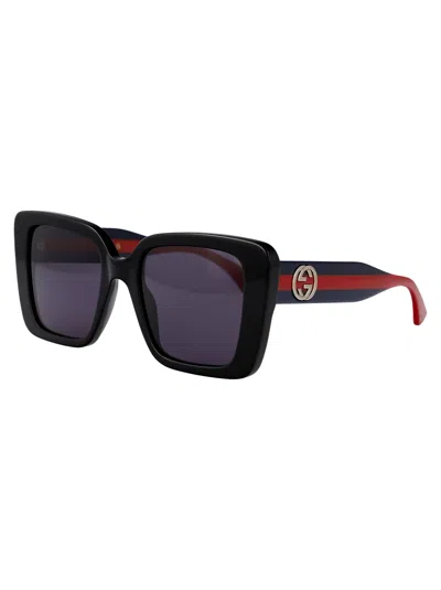 Gucci Dark Violet Butterfly Ladies Sunglasses Gg1861s 004 53 In Black
