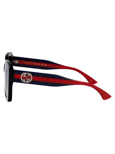 Gucci Dark Violet Butterfly Ladies Sunglasses Gg1861s 004 53 In Black