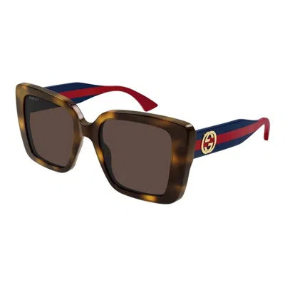 Gucci Eyewear Square Frame Sunglasses In Brown