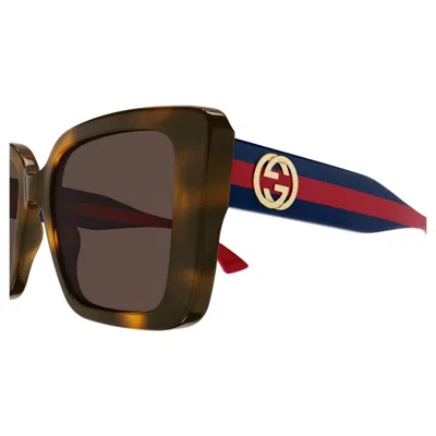 Gucci Eyewear Square Frame Sunglasses In Brown
