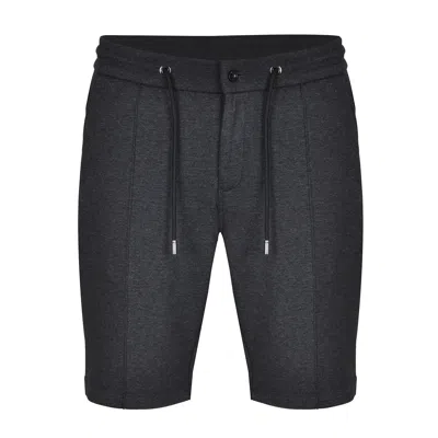 David Wej Men's Grey Enzo Cotton Loose Fit Short - Charcoal