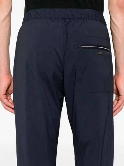 Herno Resort Trousers In Light Nylon Stretch In Blue