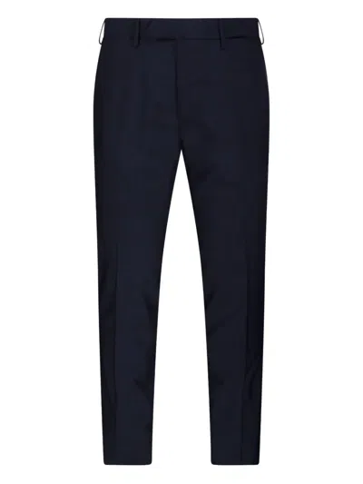 Santaniello Tailored Black Suit With Notch Lapels And Straight-cut Trousers In Black