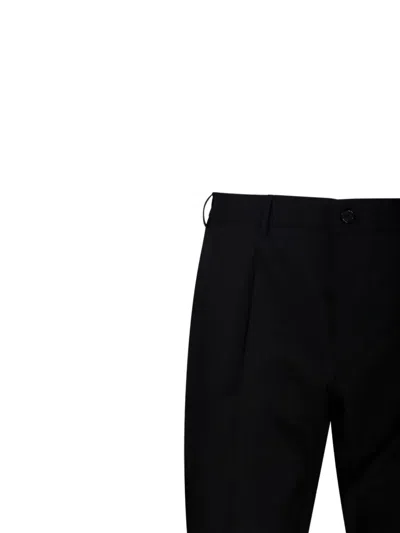 Santaniello Tailored Black Suit With Classic Collar And Slim-fit Trousers In Black
