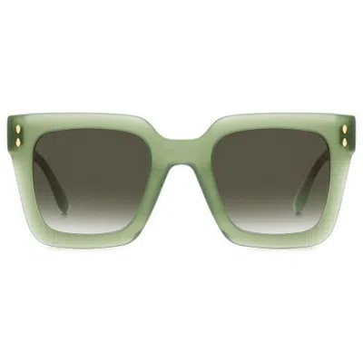 Isabel Marant Logo Square Acetate Sunglasses In Green