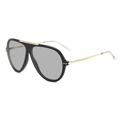 Isabel Marant Blk Gold B Metal Sunglasses In Black