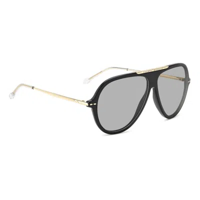 Isabel Marant Blk Gold B Metal Sunglasses In Black