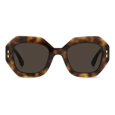 Isabel Marant 52mm Rectangular Geometric Sunglasses In Multi