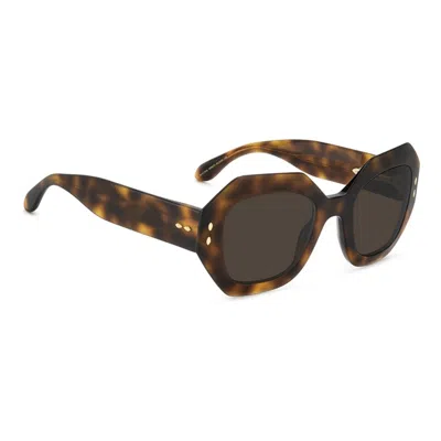 Isabel Marant 52mm Rectangular Geometric Sunglasses In Multi