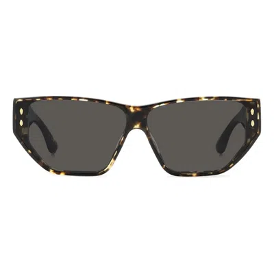 Isabel Marant 66mm Oversize Angular Sunglasses In Brown