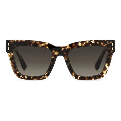 Isabel Marant 53mm Gradient Rectangular Sunglasses In Brown