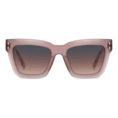 Isabel Marant 53mm Gradient Rectangular Sunglasses In Pink