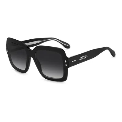 Isabel Marant Oversized Square Acetate Sunglasses In Black