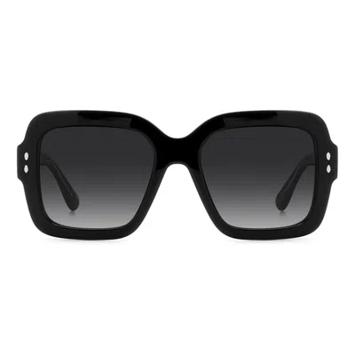 Isabel Marant Oversized Square Acetate Sunglasses In Black