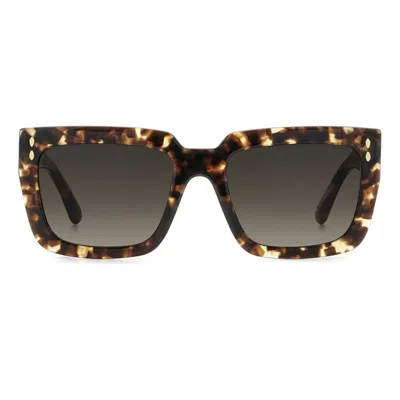 Isabel Marant 55mm Gradient Rectangular Sunglasses In Brown